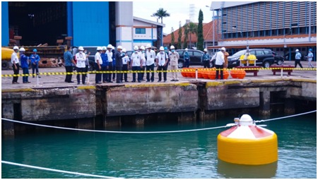 Proses Wet Test INA-BUOY TEWS di lingkungan PT PAL Indonesia pada 09 Februari 2021
Sumber: dokumentasi Humas PAL