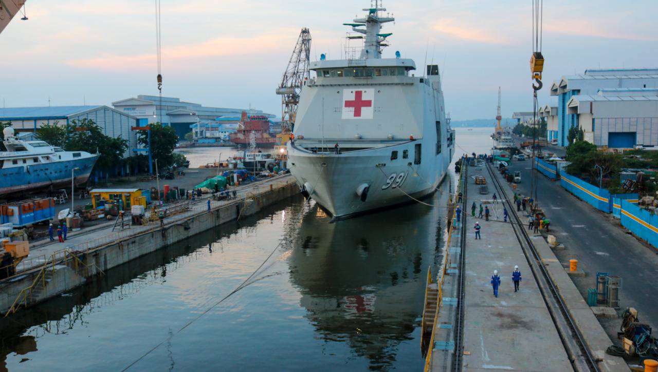 Selesaikan Final Docking, Kapal Bantu Rumah Sakit (BRS) dr. Wahidin Sudirohusodo Siap Lanjutkan Harbour Acceptance Test