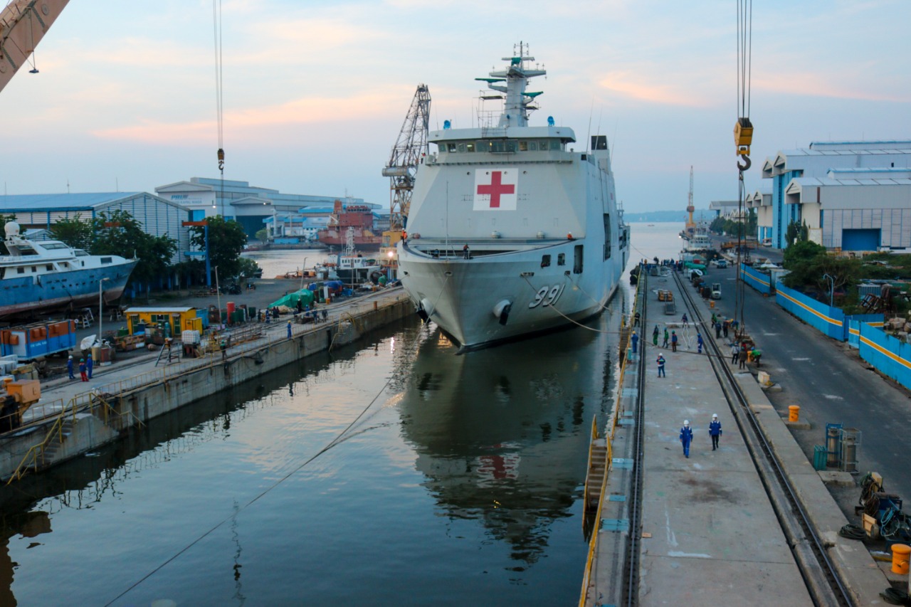 Selesaikan Final Docking, Kapal Bantu Rumah Sakit (BRS) dr. Wahidin Sudirohusodo Siap Lanjutkan Harbour Acceptance Test